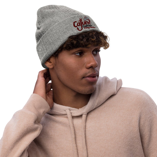 Ribbed knit beanie with Logo
